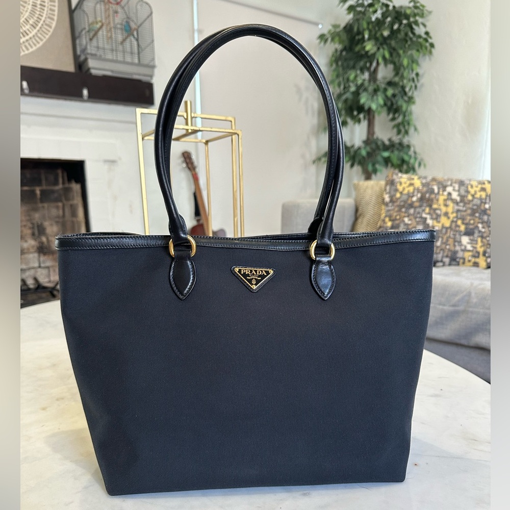 Prada Tote bag  Canvas with gold hardware